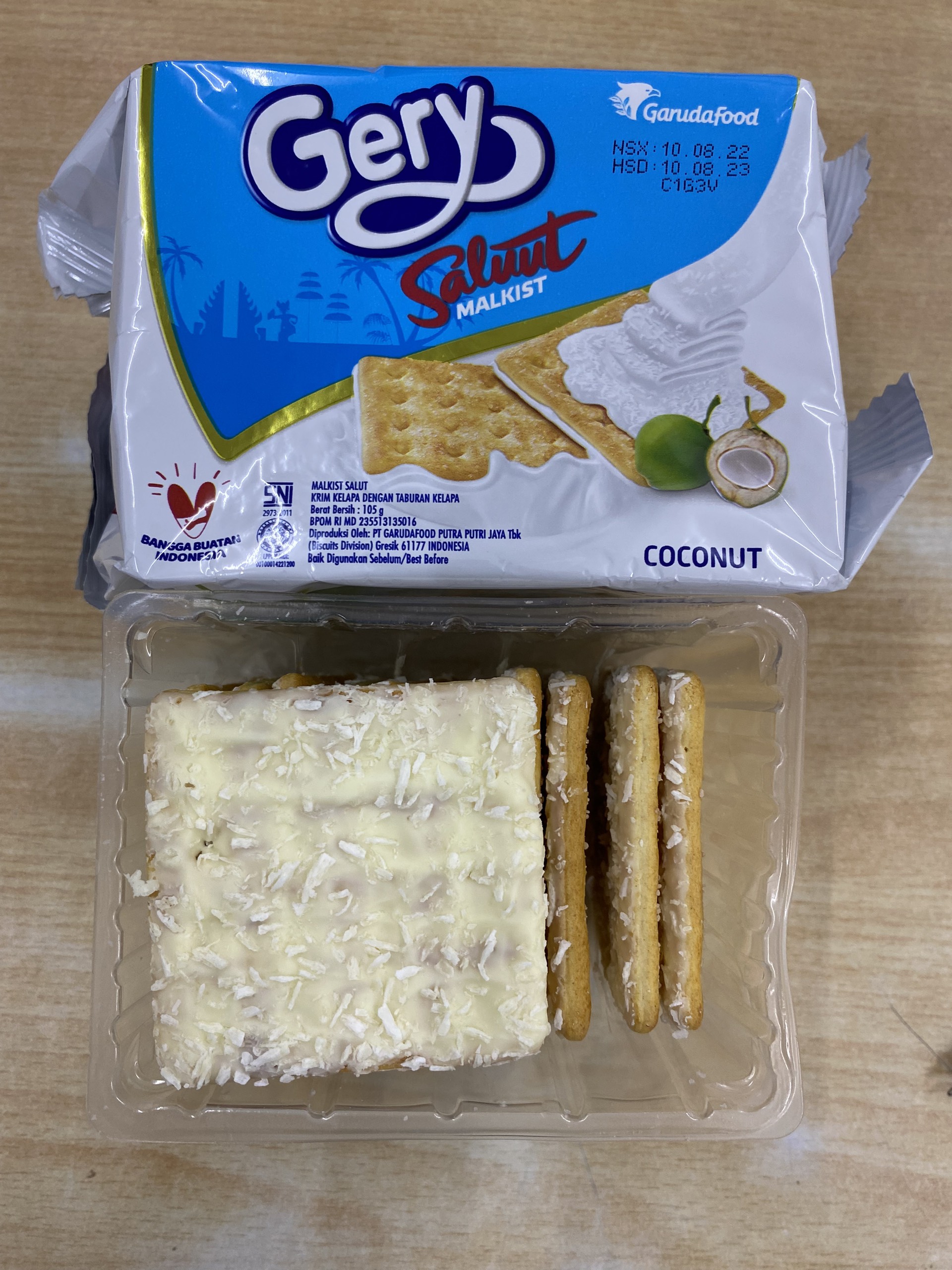 Bánh quy gery phủ dừa 105g