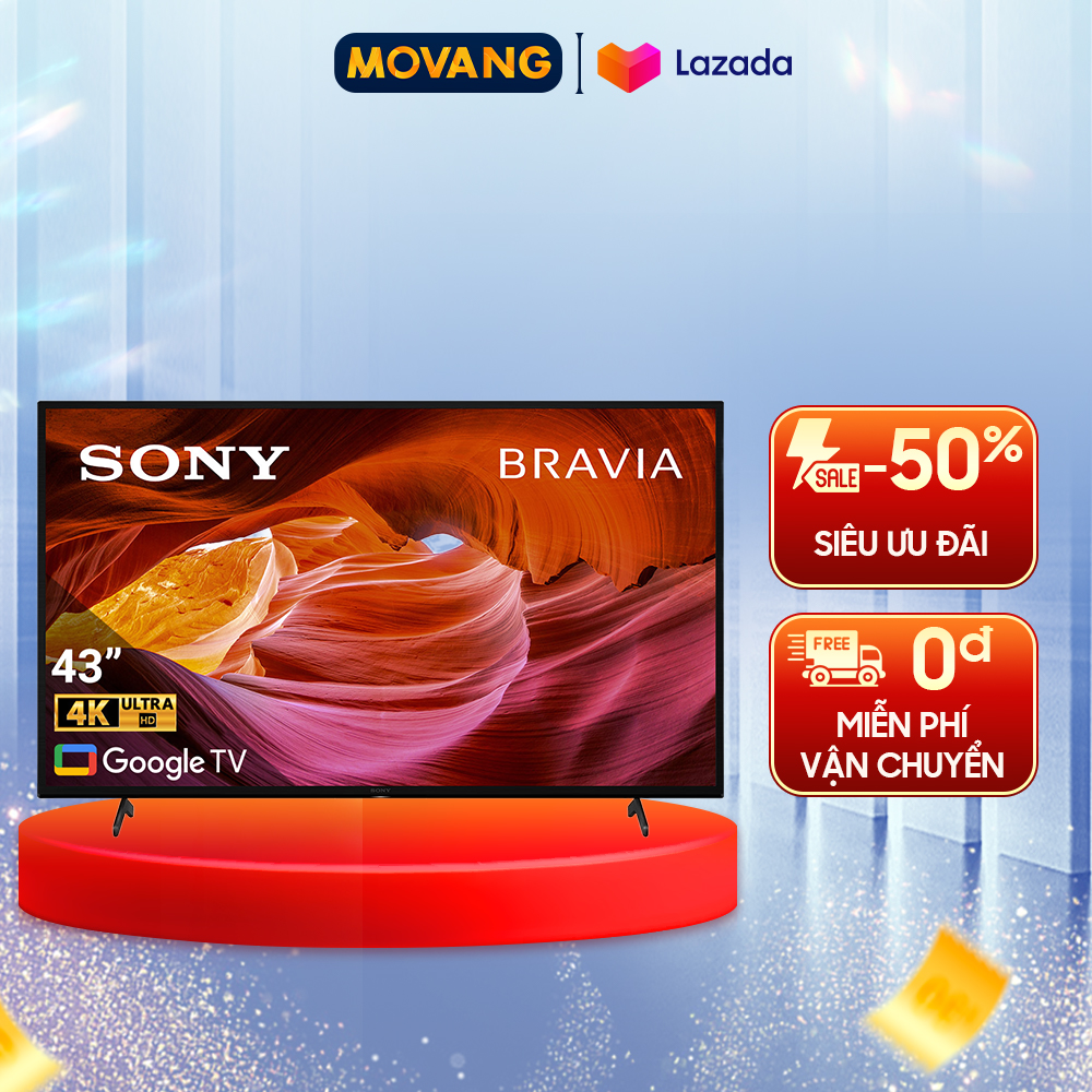 [GIAO TẠI HCM] - Google Tivi Sony 4K 43 inch KD-43X75K - 43X75K - tích hợp micro tìm kiếm bằng giọng nói