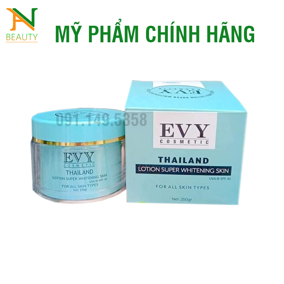 Kem dưỡng trắng body evy thái lan - chất kem mềm, mịn, thơm, trắng 250gr