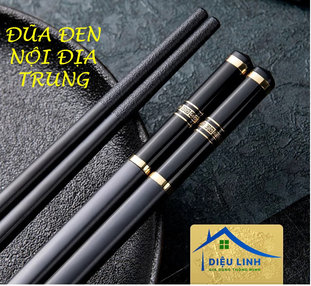  Đũa hợp kim xuất hàn chống mốc chống trơn chịu nhiệt cao hàng cao cấp Đũa đen Nội địa Trung dieulinhshop 