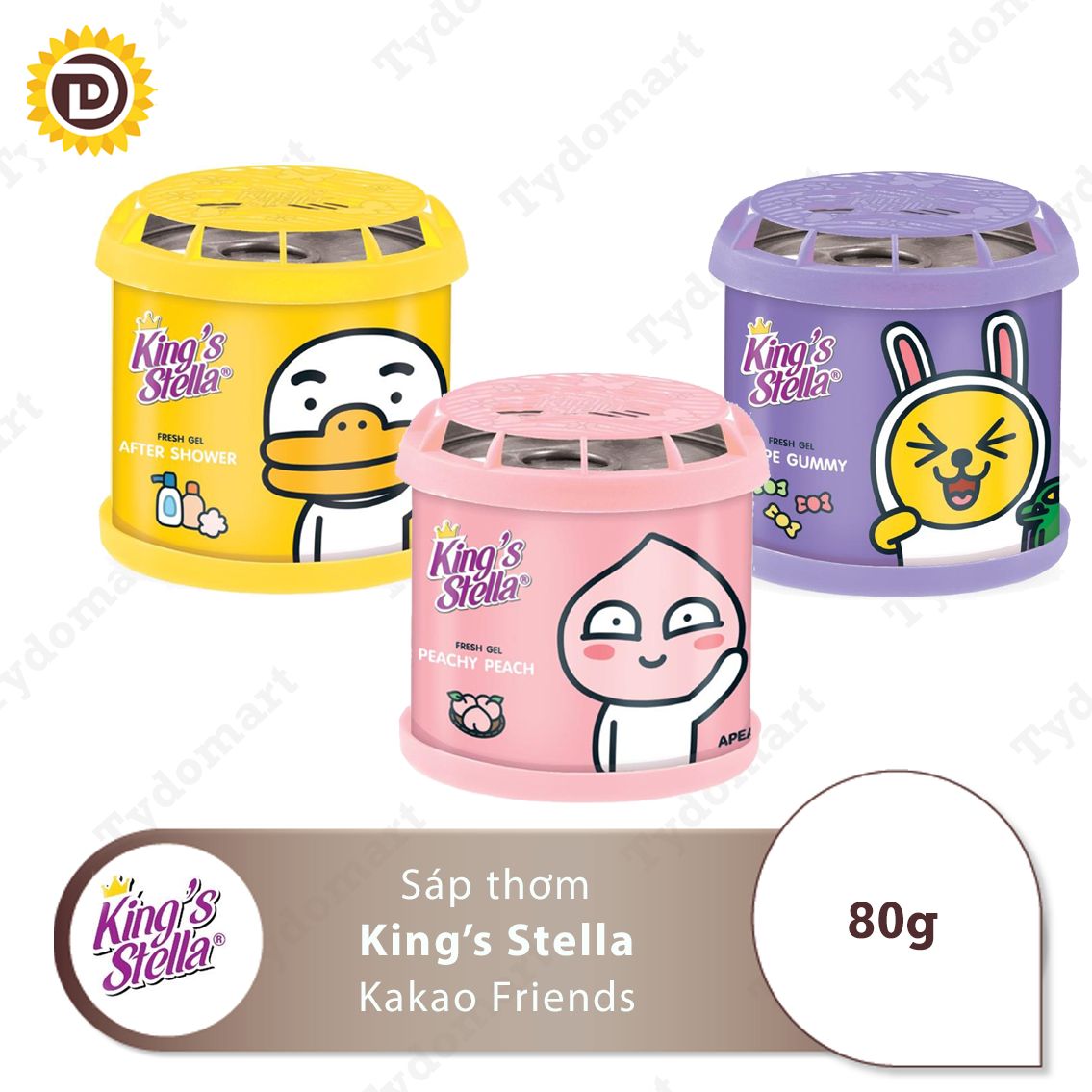Sáp thơm dạng gel làm mát không khí  King's Stella Thái Lan Kakao Friends 80g