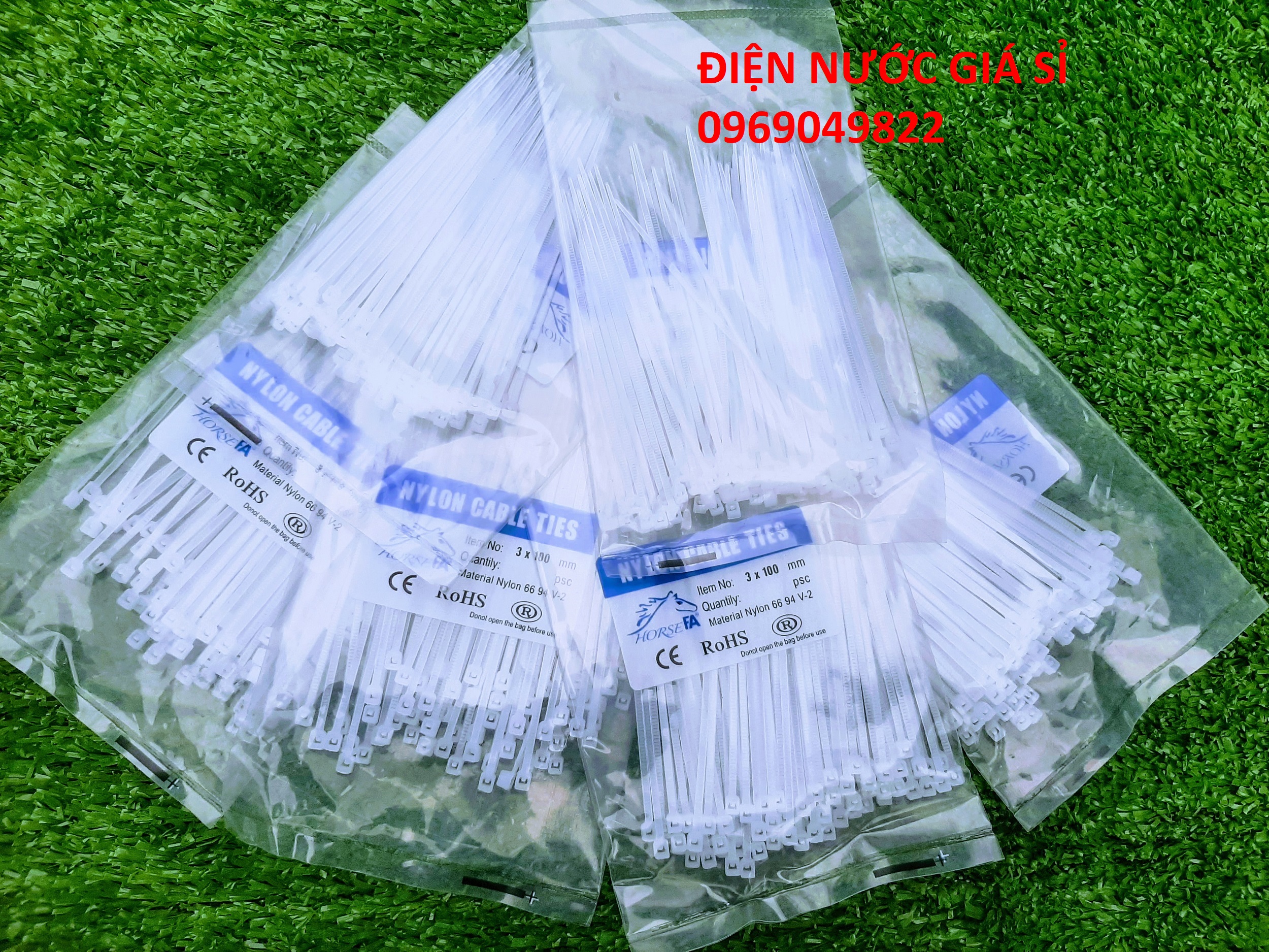 Combo 5 bịch dây rút nhựa 10cm - 1 tấc, dây thít nhựa nylon pa66 10cm