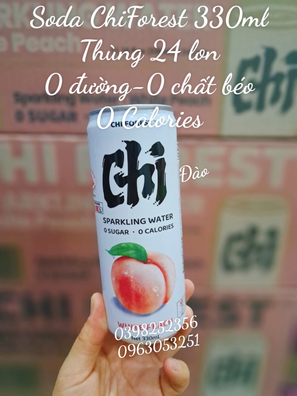 Nước Ngọt Soda KHÔNG ĐƯỜNG Genki Forest 330ml ( đào)