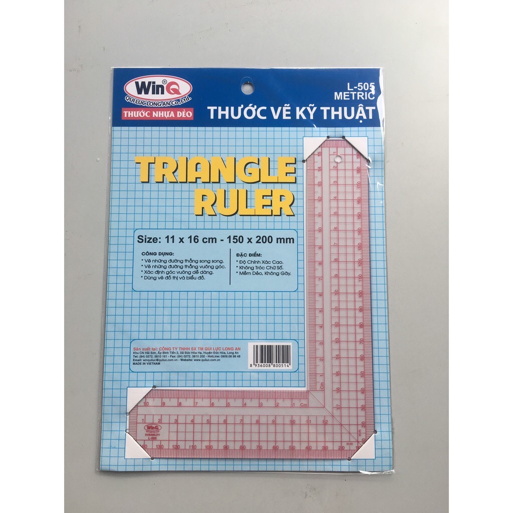Thước vẻ may góc vuông hình chữ L