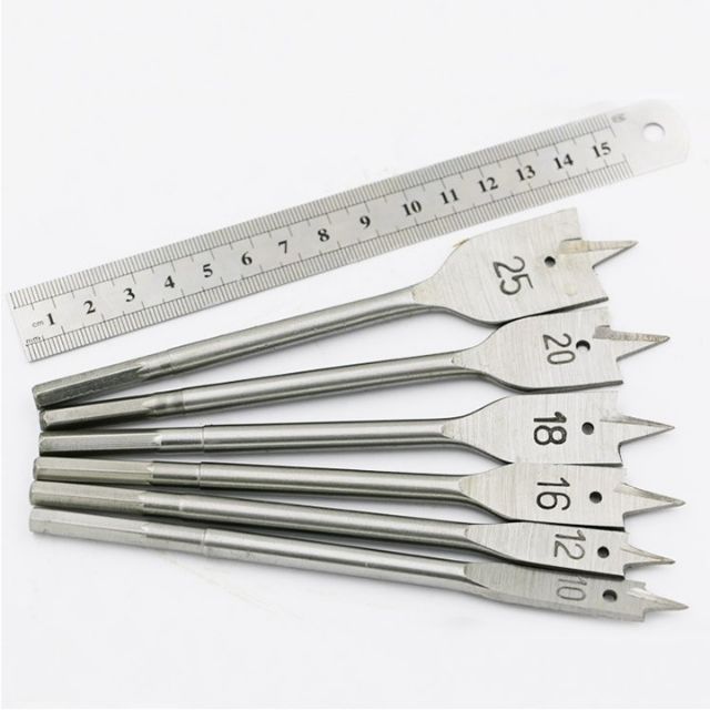 Bộ 6 mũi khoan khoét lỗ gỗ hình đuôi cá