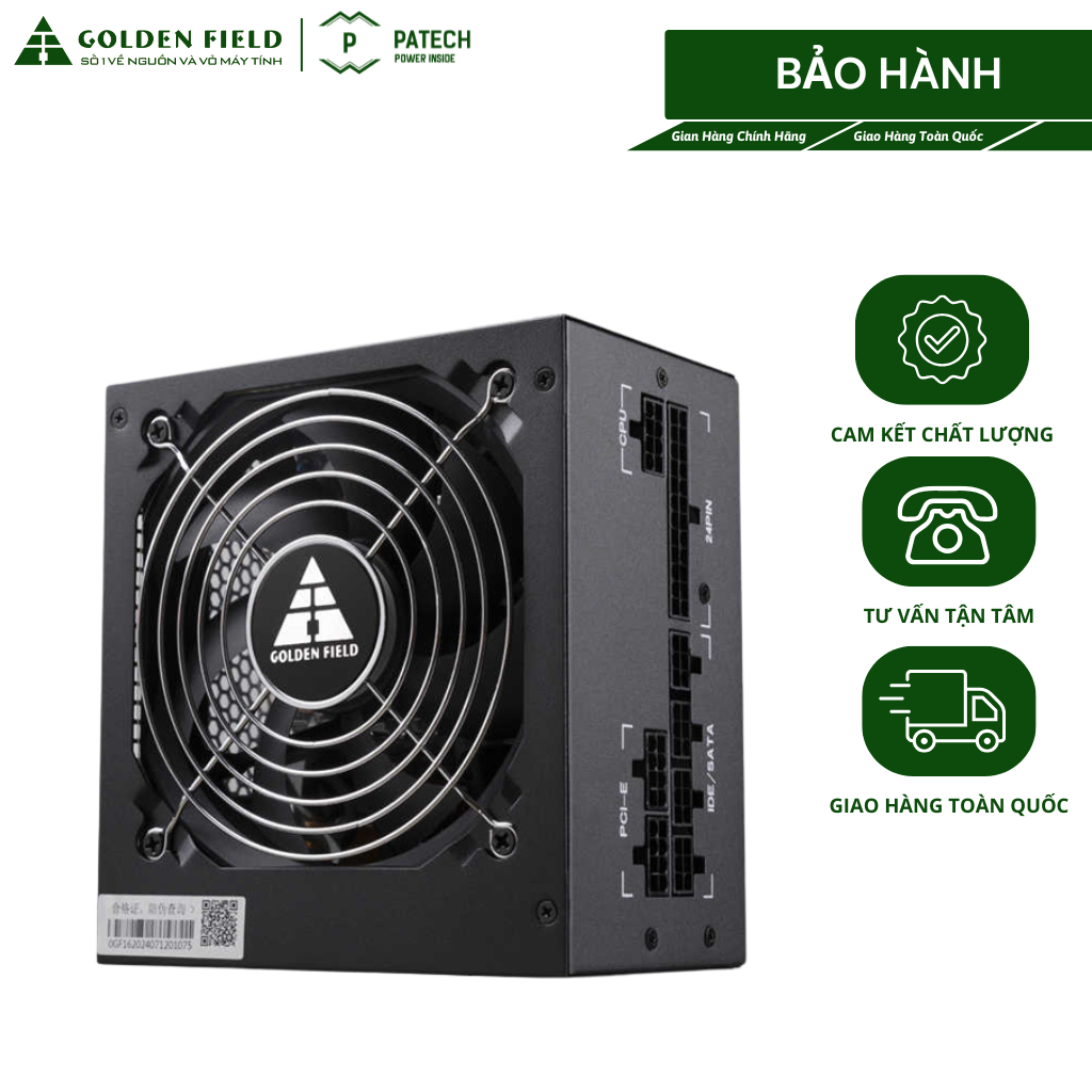 Nguồn Golden Field G-Mod Dazzlle G4, 500w 80plus Bronze |Patech Electronics Giá 1,397,025 Đồng*Miễn phí vận chuyển