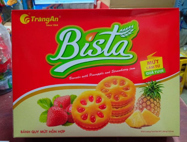 Bánh Quy Bista Mứt Dâu Tràng An Hộp 336g | Việt Nam