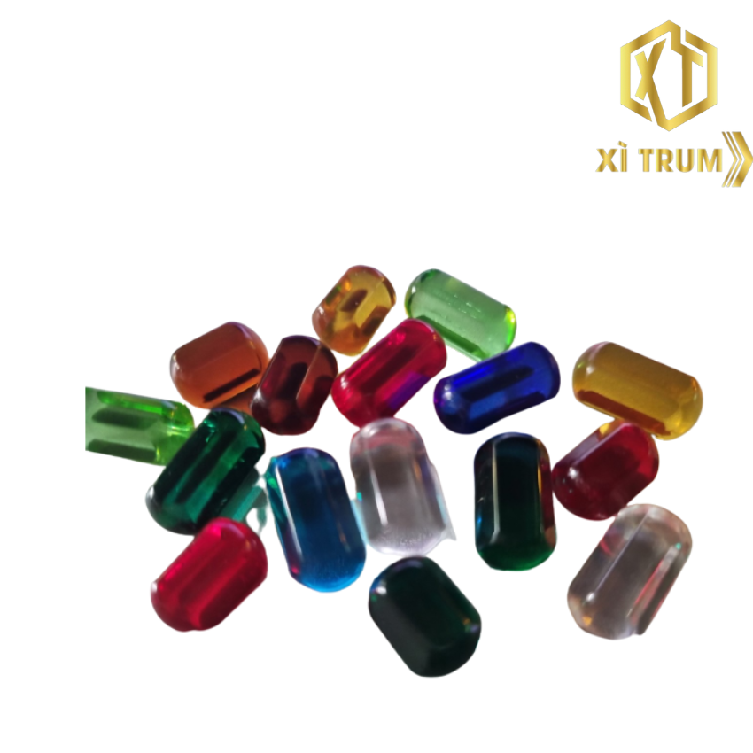 01 bi thuỷ tinh lục lăng 8mm trong suốt