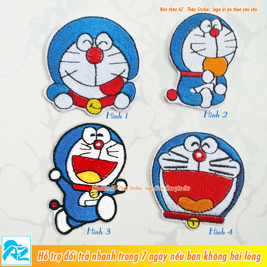 Sticker ủi thêu hình Doremon dễ thương - Patch ủi quần áo balo Doraemon S41