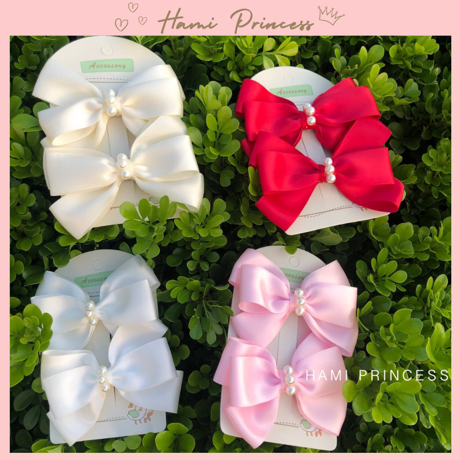 Kẹp tóc size nhỏ đính hạt ngây thơ cho bé gái ❤️ hami princess