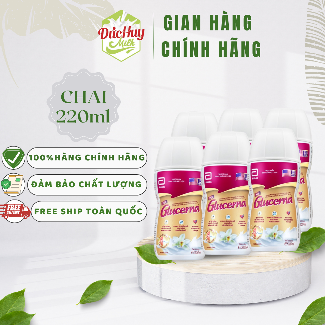 Lốc 6 Chai sữa bột pha sẳn Glucerna 220ml cho người tiểu đường