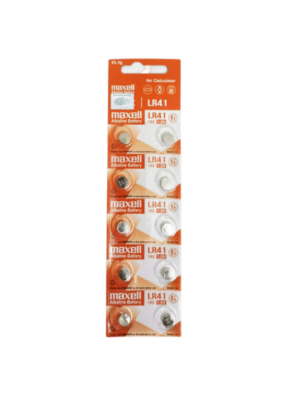 Vỉ 10 viên pin lr41 1,5v maxell nhật chính hãng