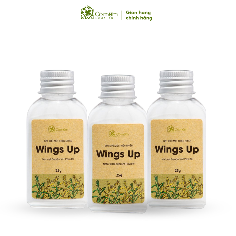 [TRỢ GIÁ 27K] Bột Khử Mùi Wings Up Khử Mùi Hôi Nách Hôi Chân Nam Nữ Hiệu Quả Giảm Tiết Mồ Hôi Hôi Cỏ Mềm 25g