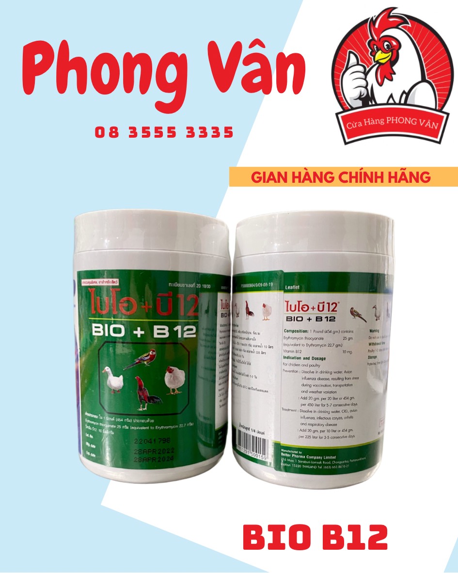 Bio + b12 úm gà con và phòng bệnh gà lớn