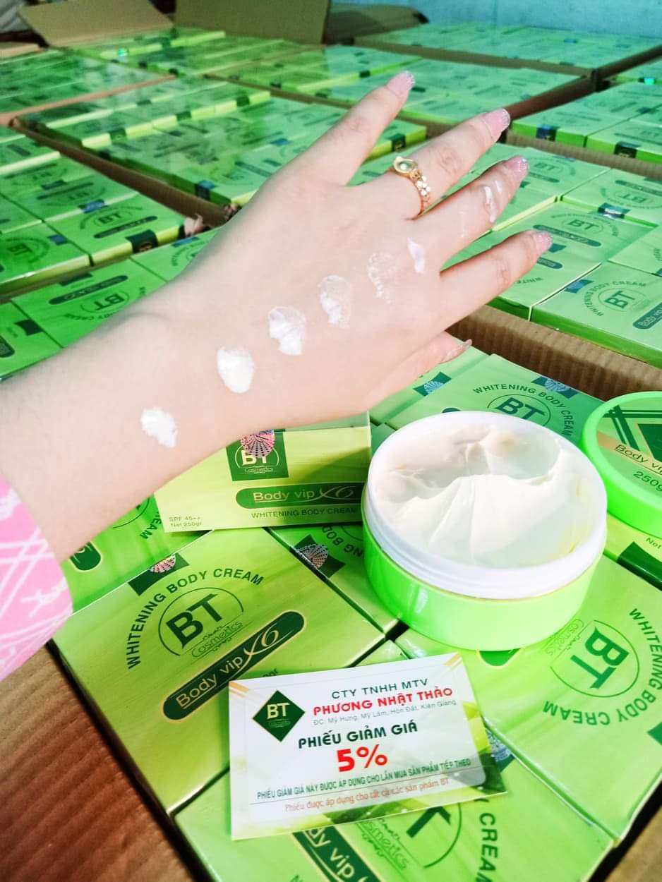 Kem body VIP X6 BT dưỡng trắng, mịn da,cấp ẩm, chống nắng  - 250g
