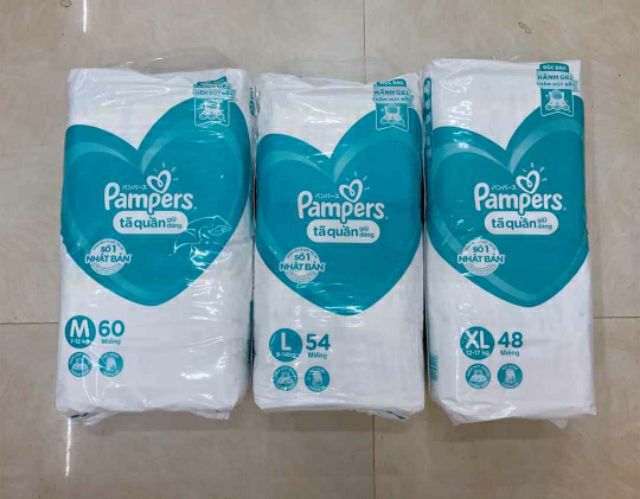 Tã quần pampers giữ dáng mới gói đại m60/l54/xxl44/xl48