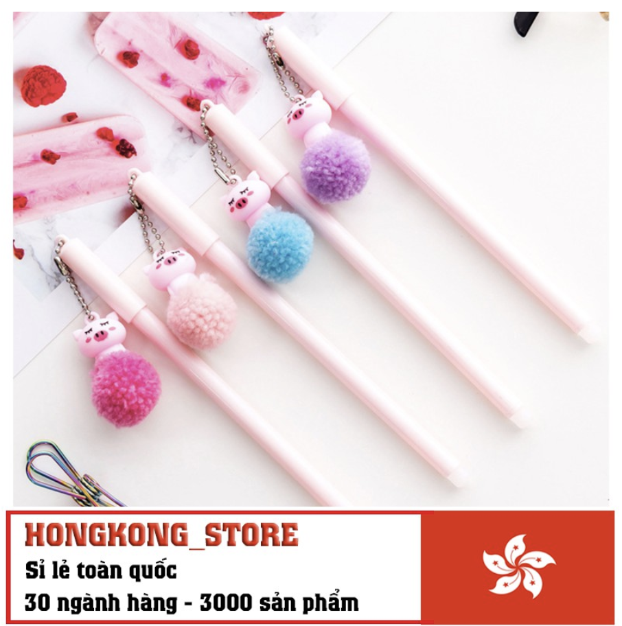 [COMBO 3 Chiếc] Bút Bi Heo Hồng Siêu Dễ Thương - Bút Bi Nước Văn Phòng Mực Đen ( Phát Màu Ngẫu Nhiên )