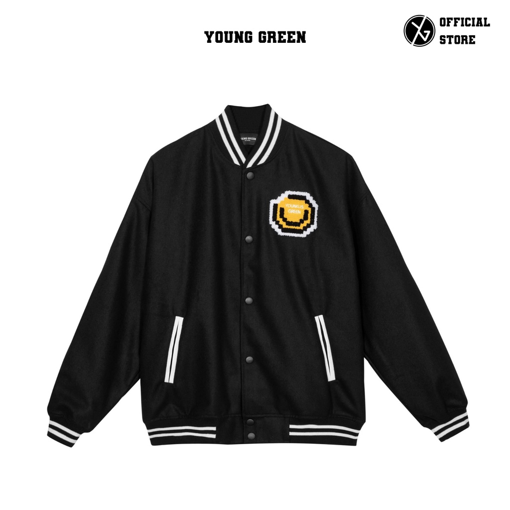 Áo khoác dạ young green icon varsity jacket