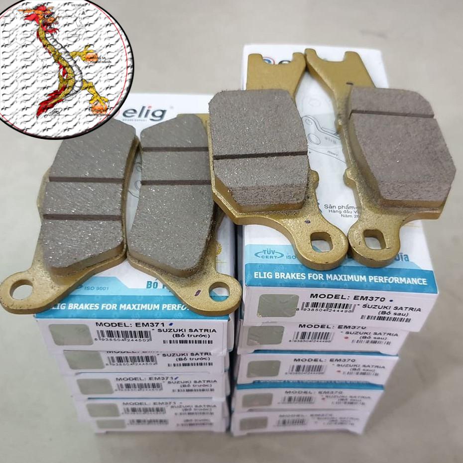 Má phanh đĩa elig cho xe suzuki satria 150, bố thắng đĩa elig satria f150/ raider fi 150 trước + sau