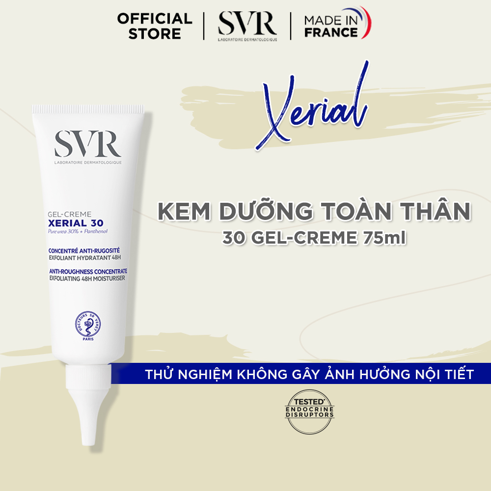 Kem dưỡng ẩm dành cho da thô ráp, dày sừng nang lông và vùng da lông mọc ngược xerial 30 gel-creme 75ml