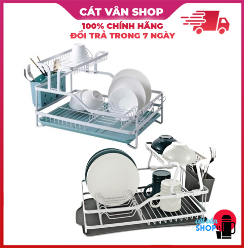 Kệ úp chén dĩa 2 tầng lock&lock chất liệu nhôm nhẹ chắc chắn ldr204 ldr205 ldr207
