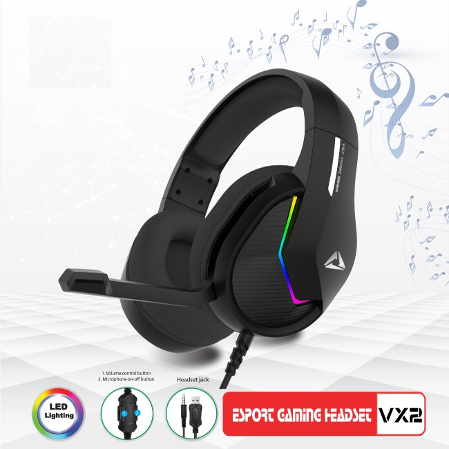 Tai nghe chụp tai có mic đàm thoại gaming, học online headphone esport gaming
