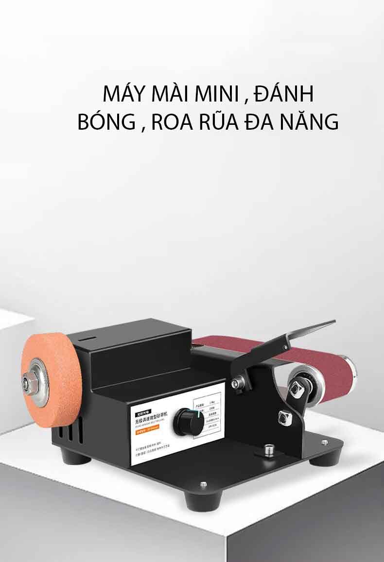 MÁY MÀI DÂY ĐAI , MÁY ĐÁNH BÓNG MINI DIY , MÁY ĐỂ BÀN.Combo 6 món ok
