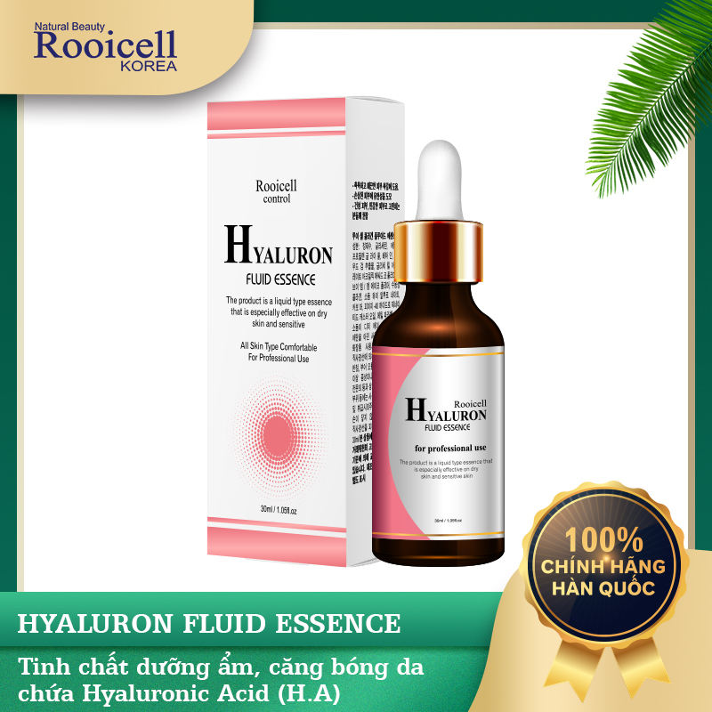 Tinh chất dưỡng ẩm chứa H.A Rooicell Hyaluron Fluid Essence