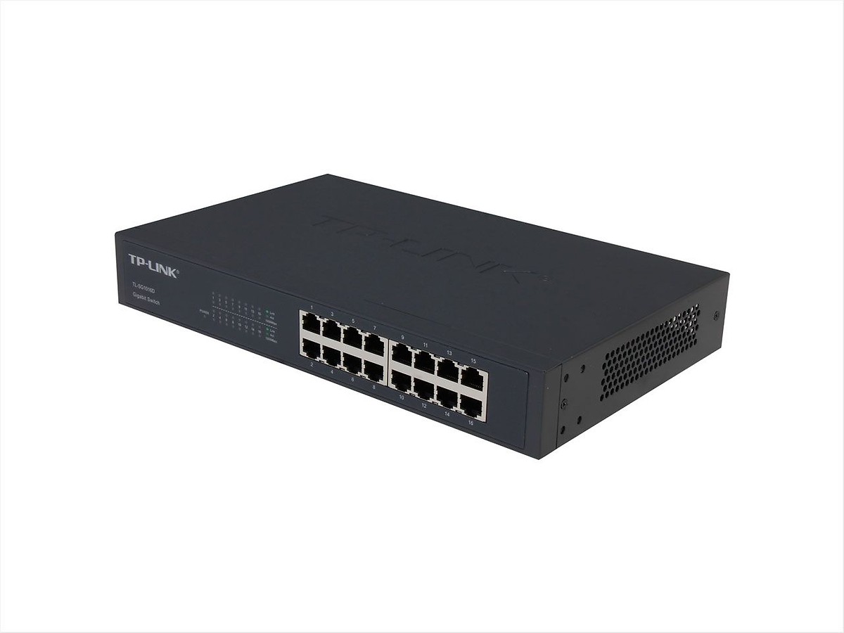Bộ chia tín hiệu mạng 16-24 cổng gigabit tp-link tl-sg1016d - switch tp-link 16 cổng gigabit - cũ đã qua sử dụng