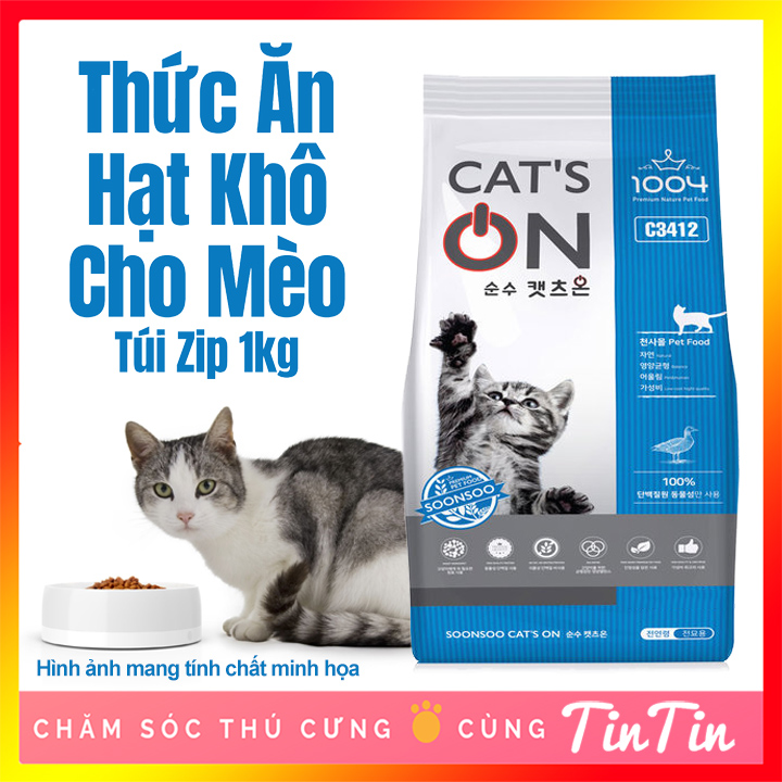 Thức Ăn Cho Mèo Hạt Khô Cats On Hàn Quốc - Túi Zip 1kg #Tintin Pet Store