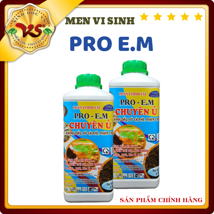 Men ủ phân cá, phân bánh dầu, phân chuồng, ủ rác thải sinh hoạt - pro em chuyên ủ - 2in1 - chai 1 lít