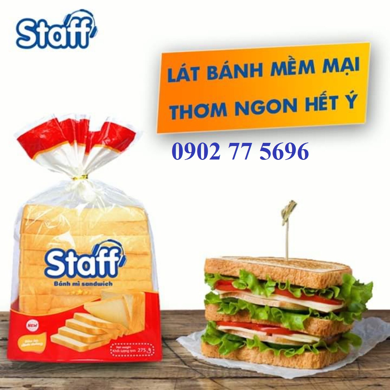 BÁNH MÌ SANDWICH STAFF 275G