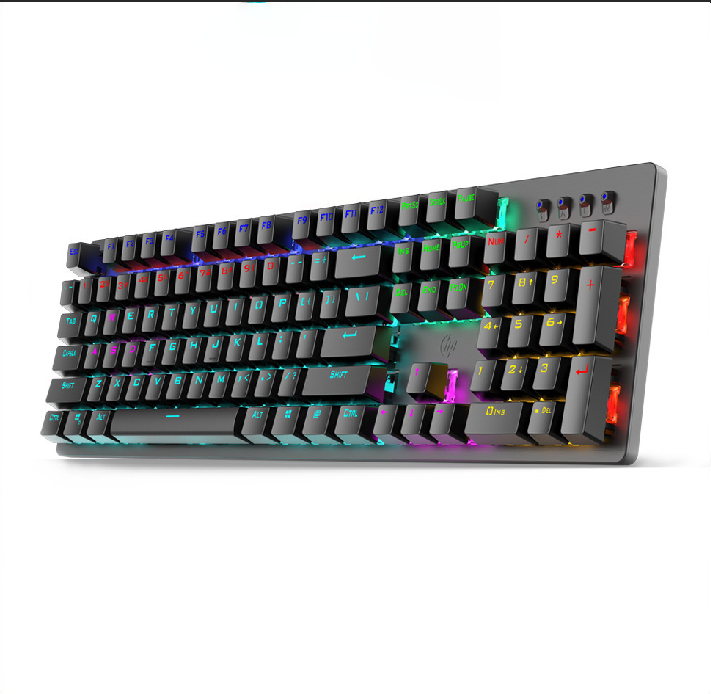 Bàn Phím Cơ Chính Hãng HP GK100F 104 Phím Chống Xung Đột Bàn Phím Chơi Game Có Đèn Nền Kết Hợp Có Dây Bàn Phím Điều Chỉnh Đèn LED Thích Hợp Cho Máy Tính Văn Phòng Home