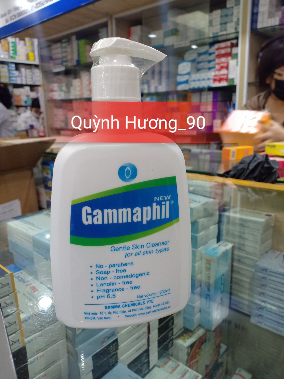 Sữa rửa mặt gammaphil 500ml danh cho da nhạy cảm