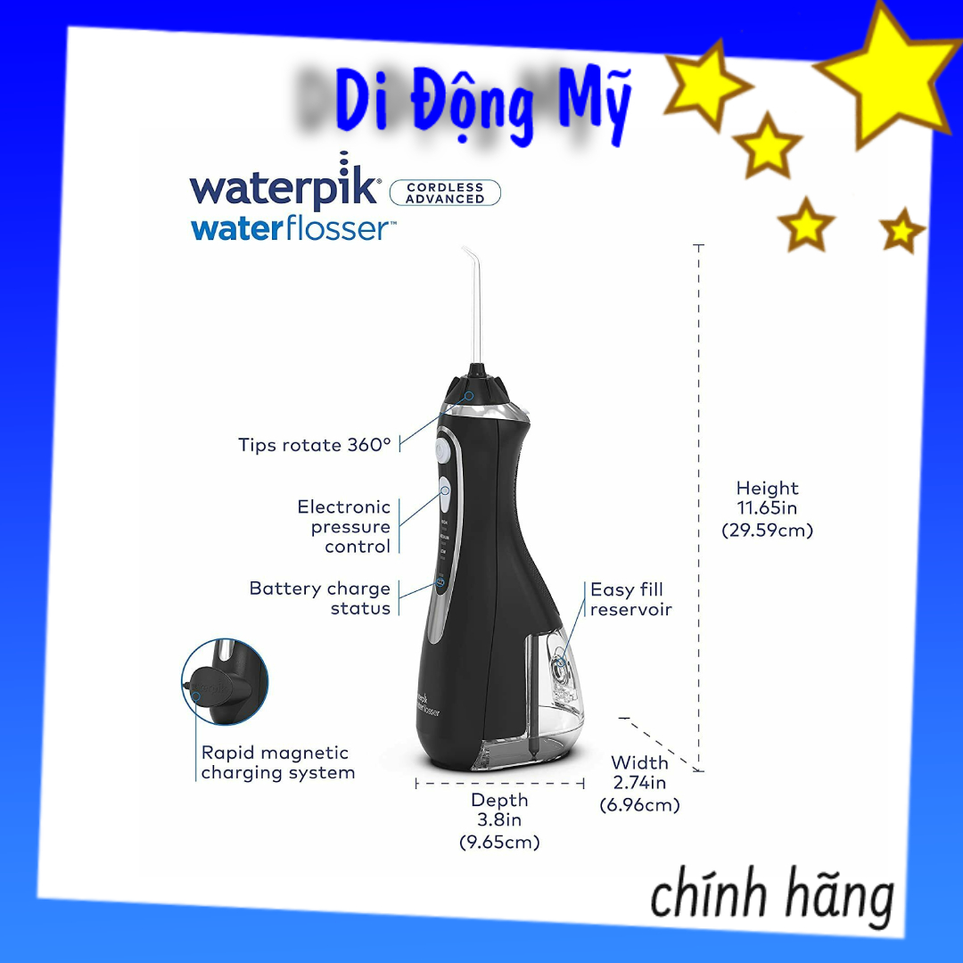 [HCM]Waterpik WP560 WP569 - Máy tăm nước cầm tay Waterpik Cordless Water Flosser WP 560 / 567 / 569