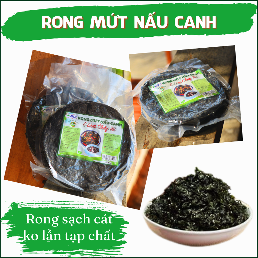 Rong Biển Khô 300gr {3 gói 100g hút chân không} - Rong Mứt Nấu Canh - Rong Biển Nấu Canh hoặc  làm Rong Biển Cháy Tỏi, Rong Biển Sấy Giòn, Rong Biển Ăn Liền
