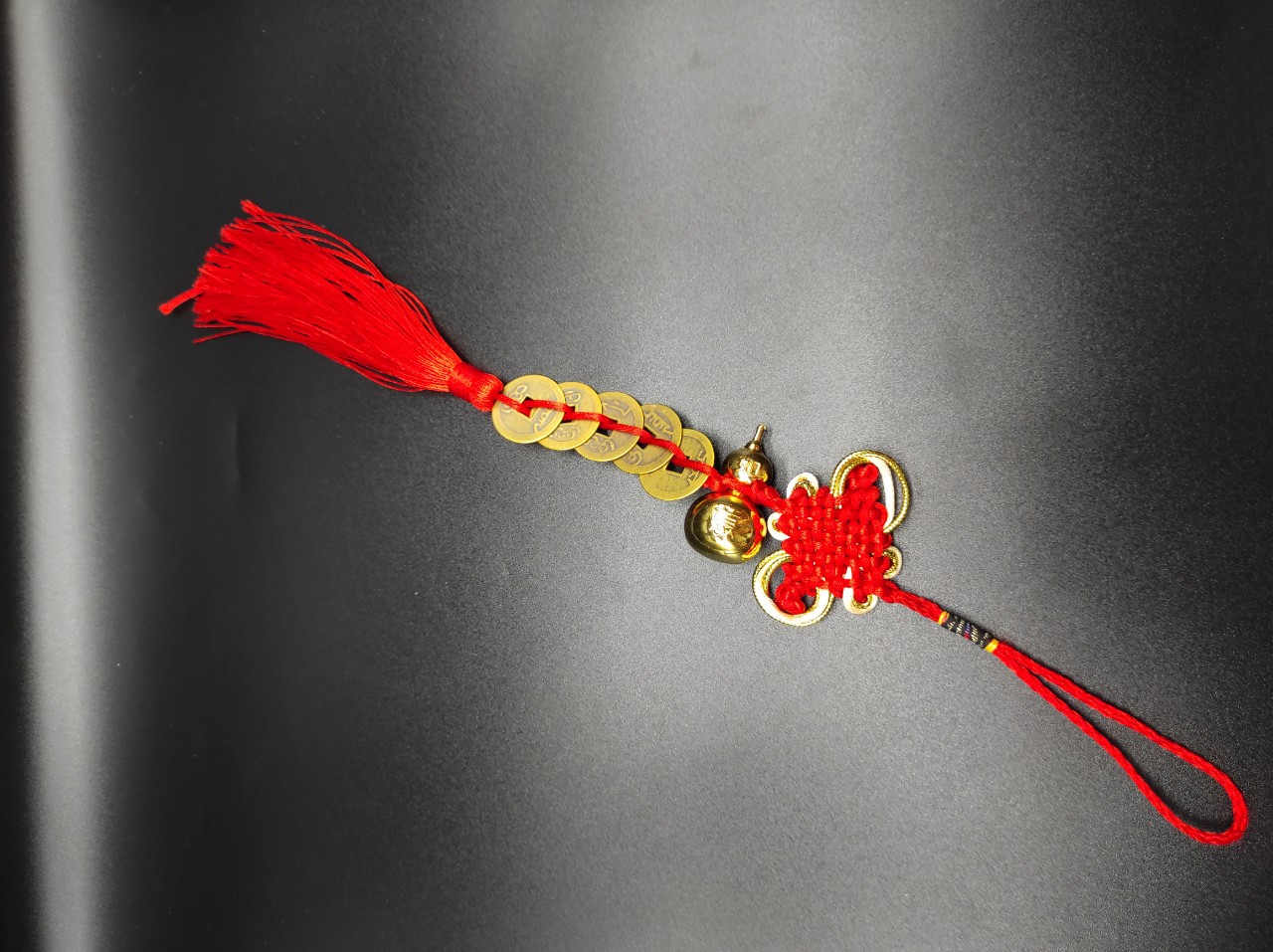 Dây tiền ngũ đế và hồ lô phong thuỷ hút tài lộc may mắn treo xe ô tô,trưng bày bàn thờ thần tài