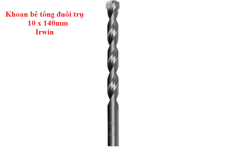 1 x mũi khoan bê tông đuôi trụ 10x140mm irwin 10501846