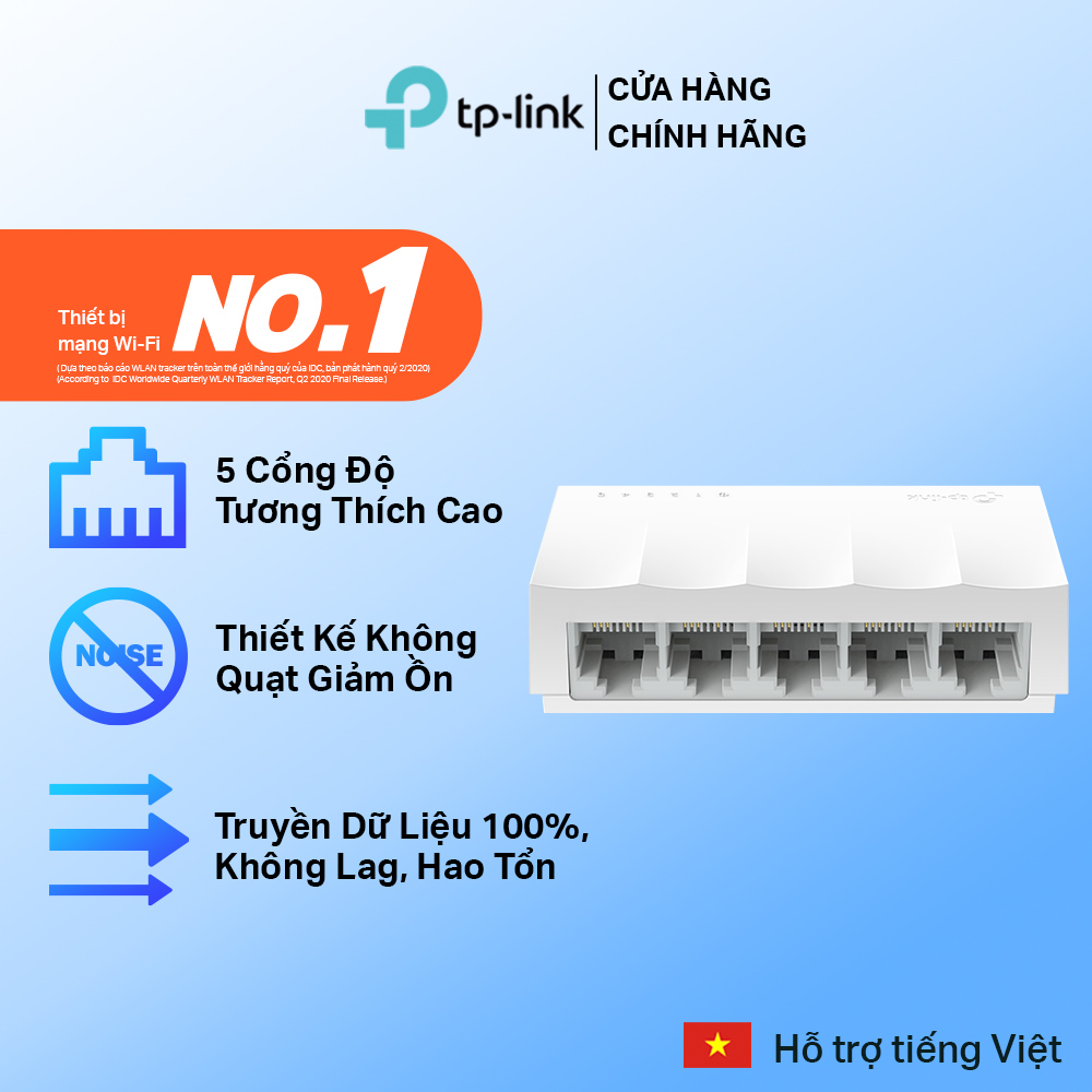 Bộ chia tín hiệu switch tp-link ls1005 5 cổng 10/100mbps - hãng phân phối chính thức