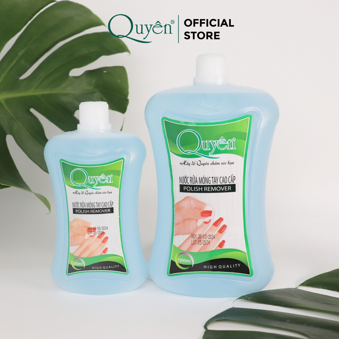 Nước Rửa Móng Tay Loại A Có Hương Mỹ Phẩm Quyên Chính Hãng Tẩy Sạch Nhanh Chóng Mùi Hương Dễ Chịu 500ml / 1000ml