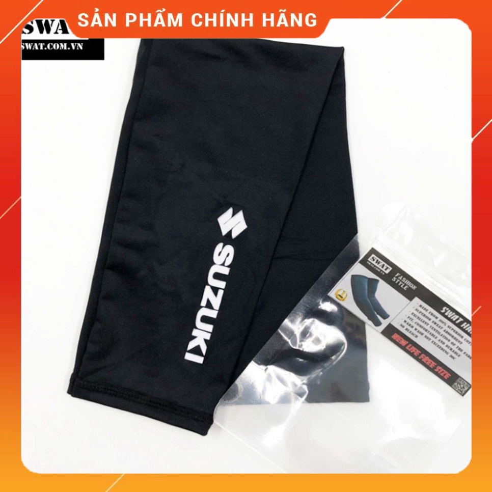 Ống tay che nắng in decal chữ suzuki phản quang FREESHIP
