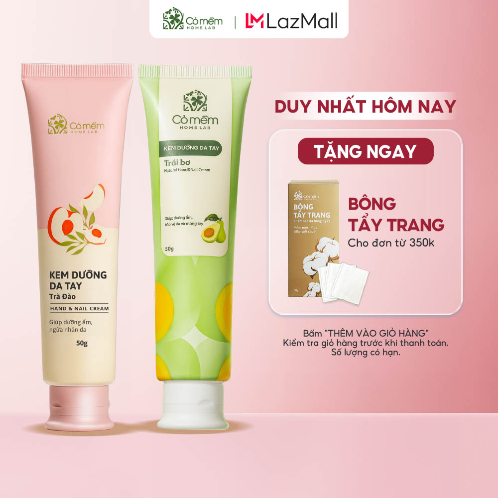 Kem dưỡng da tay và móng dưỡng ẩm mềm mịn hand cream cỏ mềm 50g
