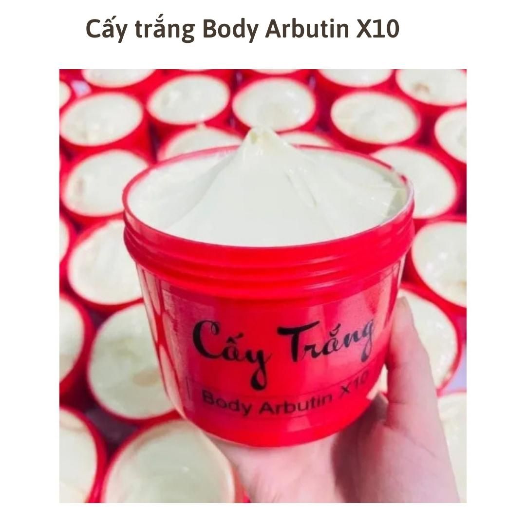 Kem Body Cấy Trắng Arbutin x10 Kháng Nước