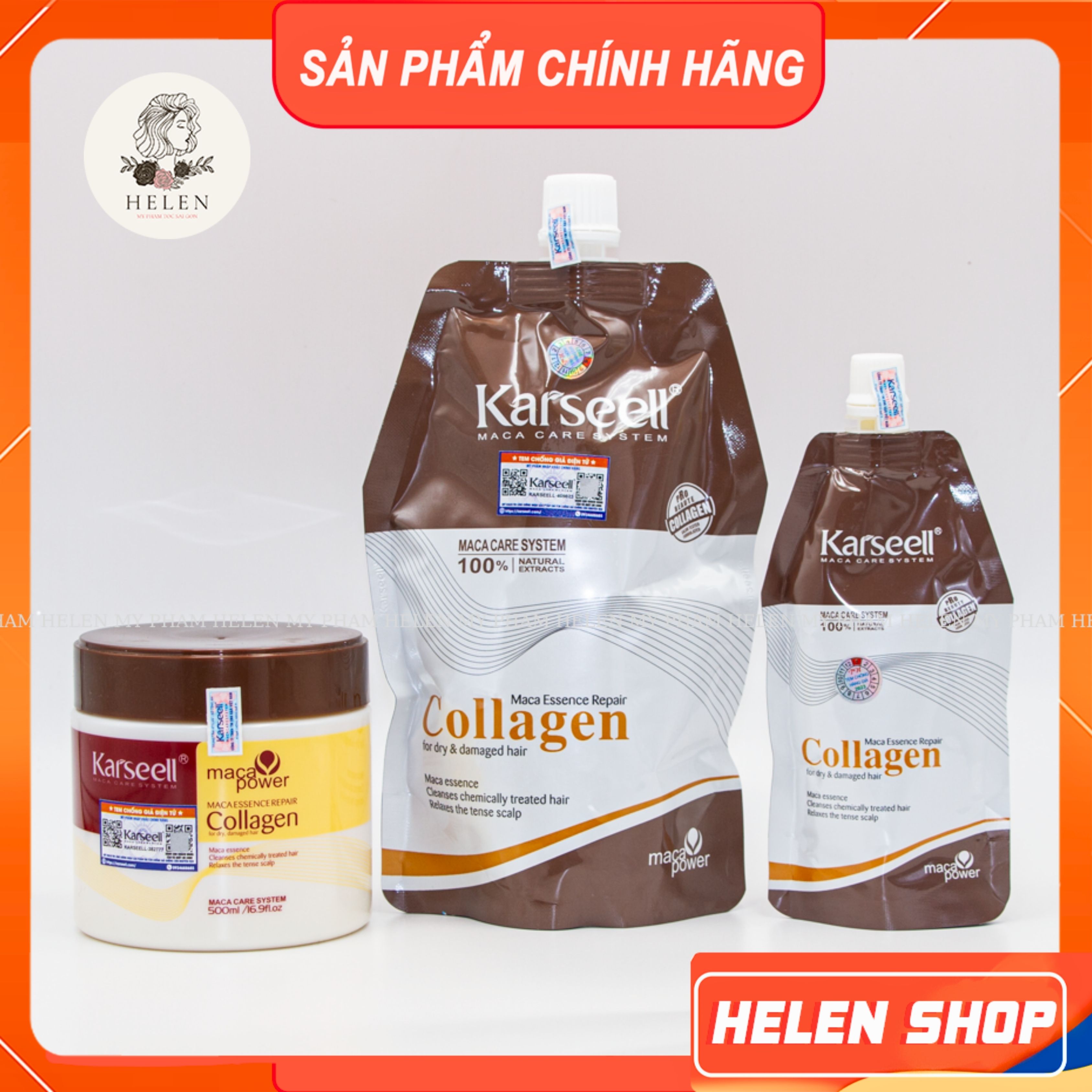 Karseell kem ủ tóc, hấp tóc, kem phục hồi tóc 100ml- 500ml | ủ tóc collagen phục hồi tóc hư tổn