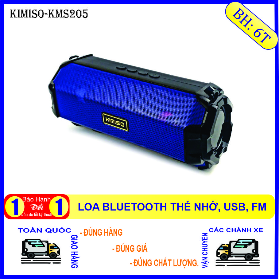loa cầm tay jbl,Loa di động (bluetooth) JBL,Loa bass di động kết nối Bluetooth KIMISO KM-205,Loa Bluetooth có LED Kimiso KM-205 ✅HÀNG CHÍNH HÃNG✅ Loa không dây di động có dây đeo đa chức năng, Âm thanh chân thực,(GIÁ SÔC)
