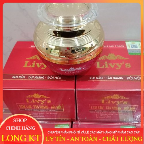 [ Face Livy's - Chính hãng 100% ] Kem Face  Đỏ Livy's Thái lan Chính hãng Màu đỏ nám - tàn nhang - đồi mồi 20gr Thái Lan