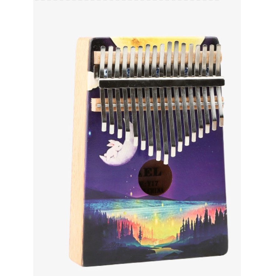 Đàn Kalimba Yael Gỗ Mahogany 17 phím cao cấp - mẫu Magic forest - HÀNG CÓ SẴN.