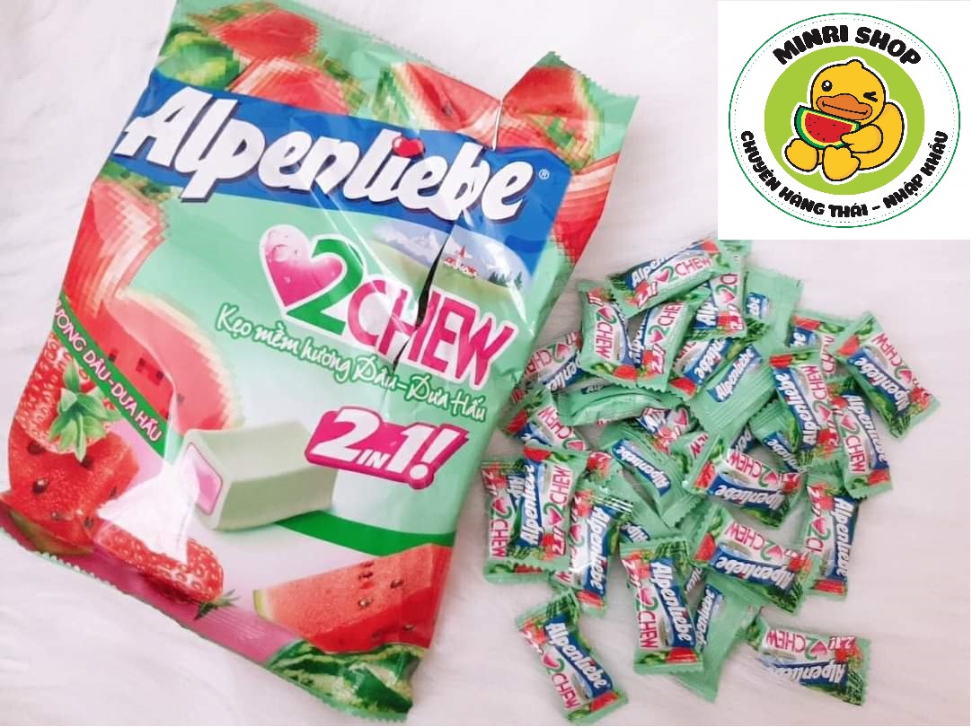 Kẹo Alpenliebe 2chew dưa hấu + dâu gói 2275g - 65 viên, cam kết hàng đúng mô tả, chất lượng đảm bảo, đa dạng các loại mặt hàng và mẫu mã, an toàn cho người sử dụng