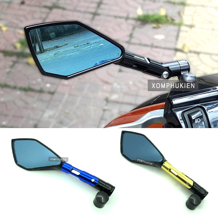 [HCM]Gương Chiếu Hậu 5 Cạnh Trang Trí Xe Máy [ 1 Chiếc Bên Trái ]