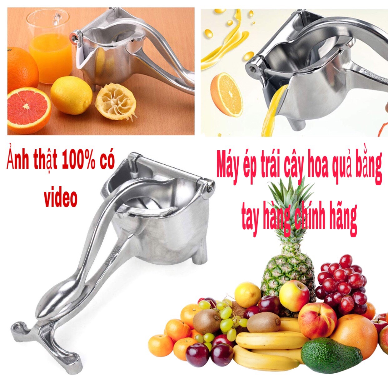 [HCM]Dụng cụ ép hoa quả cầm tayDỤNG CỤ ÉP CAM-TRÁI CÂY ĐA NĂNG p táo lựu bưởi dưa thơm Dụng cụ Ép cam vyvy store 98